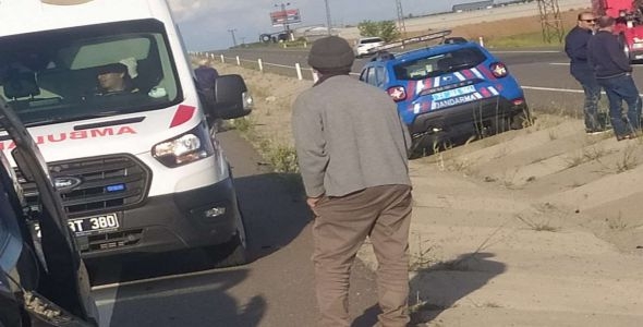 Yola çıkan inek kazaya neden oldu